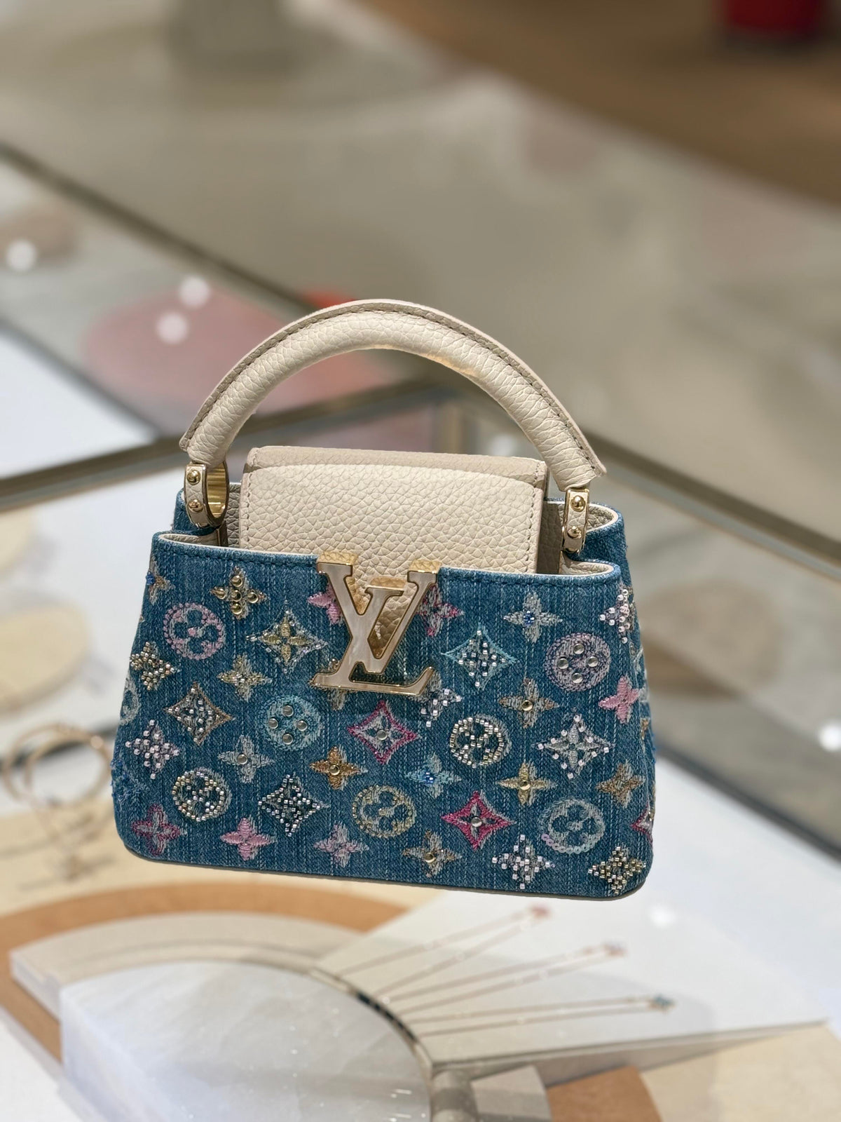 Luxury Classic Print Mini Top Handle Bag