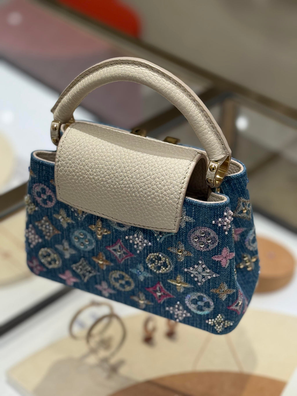 Luxury Classic Print Mini Top Handle Bag
