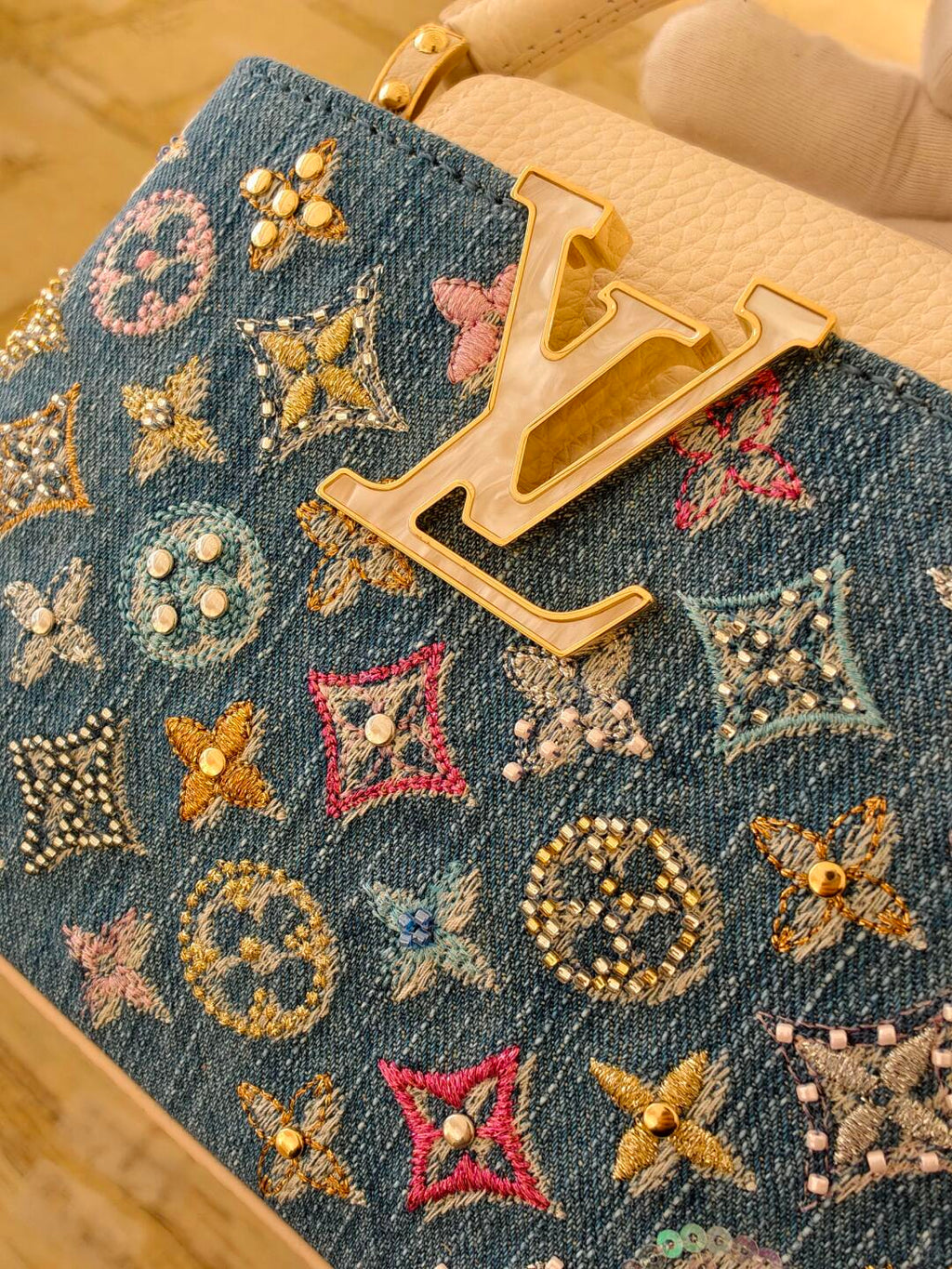 Luxury Classic Print Mini Top Handle Bag
