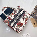 Floral Print Large Tote Bag