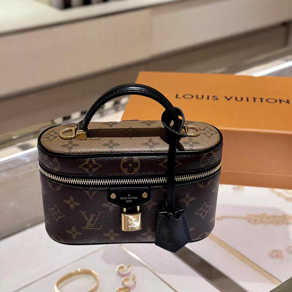 Vintage-Inspired Box Handbag – Elegant Printed Top-Handle Bag