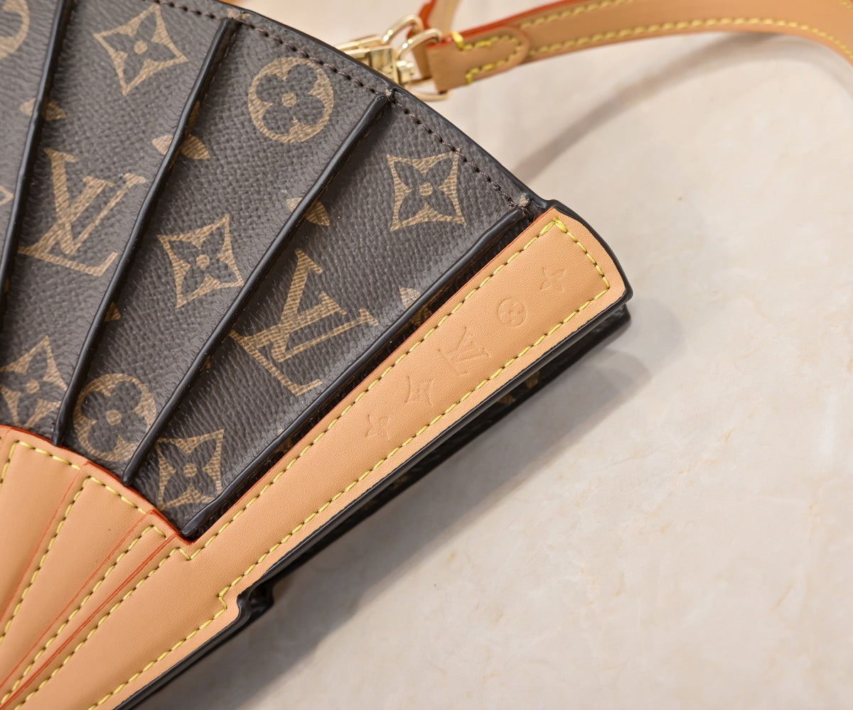 Timeless Heritage Fan-Shaped Bag