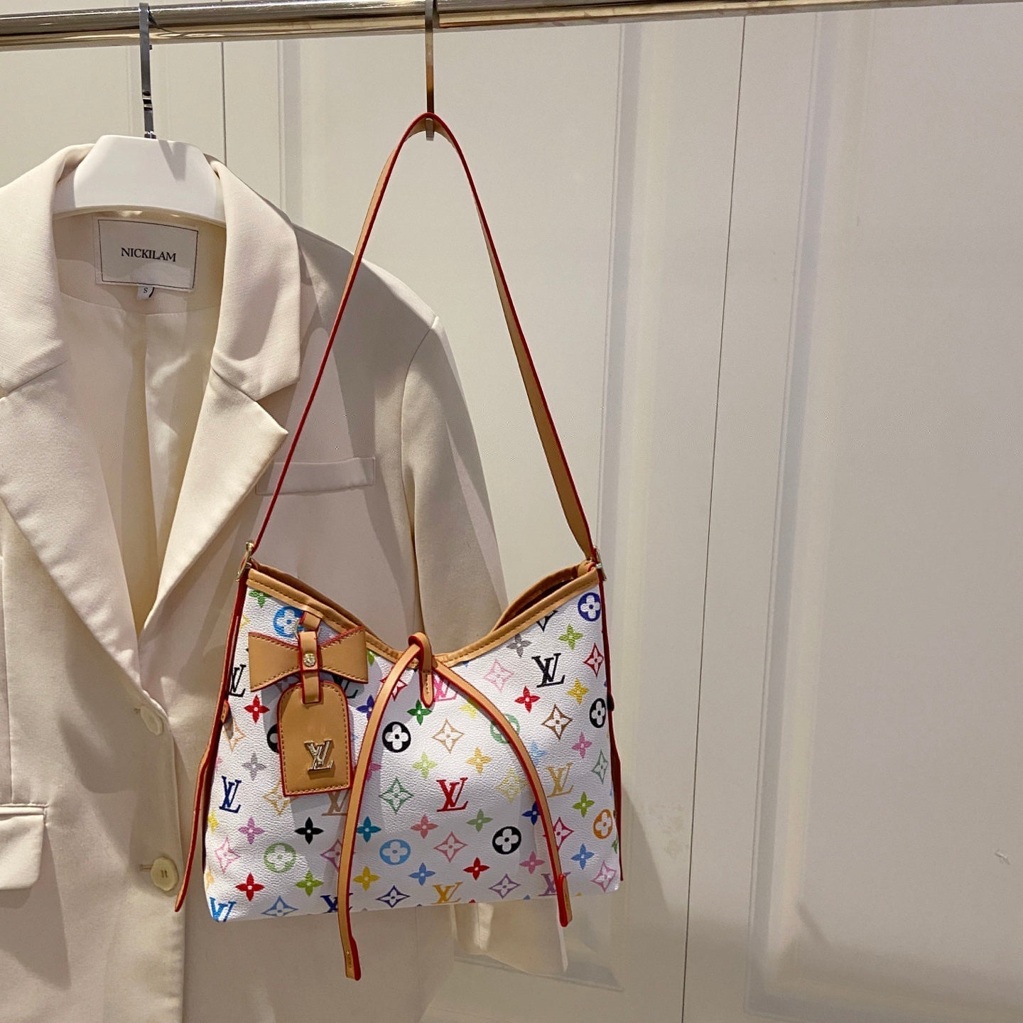 Classic Print Tote Bag & Pouch Set