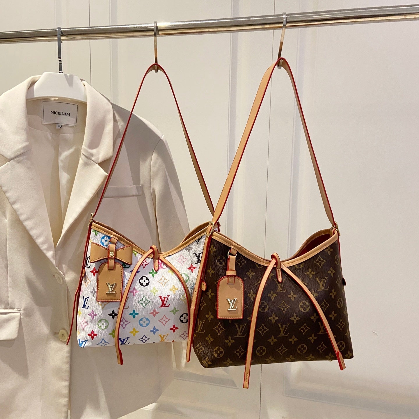 Classic Print Tote Bag & Pouch Set
