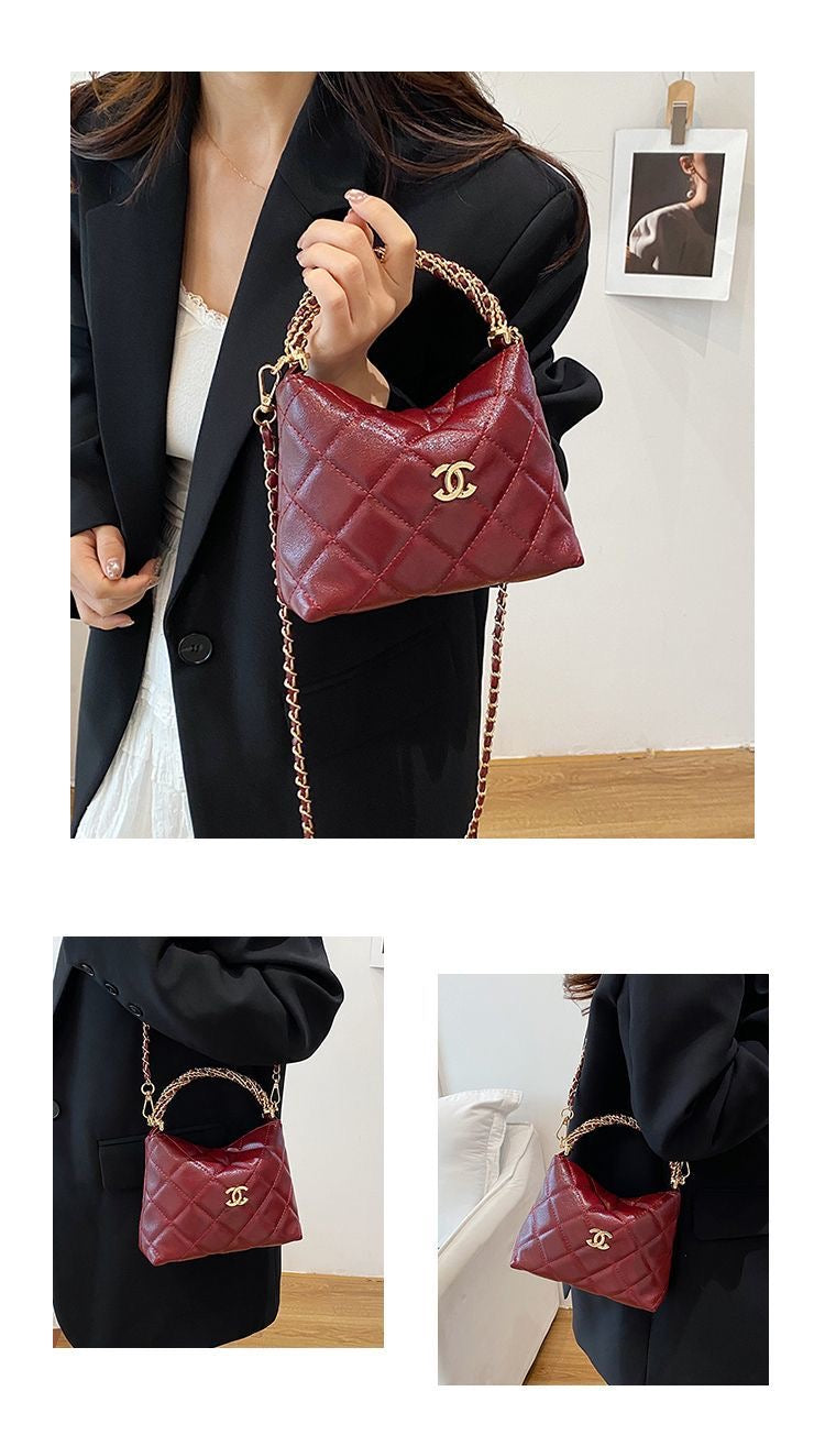 Puffy Quilted Chain Bag - Adjustable Crossbody