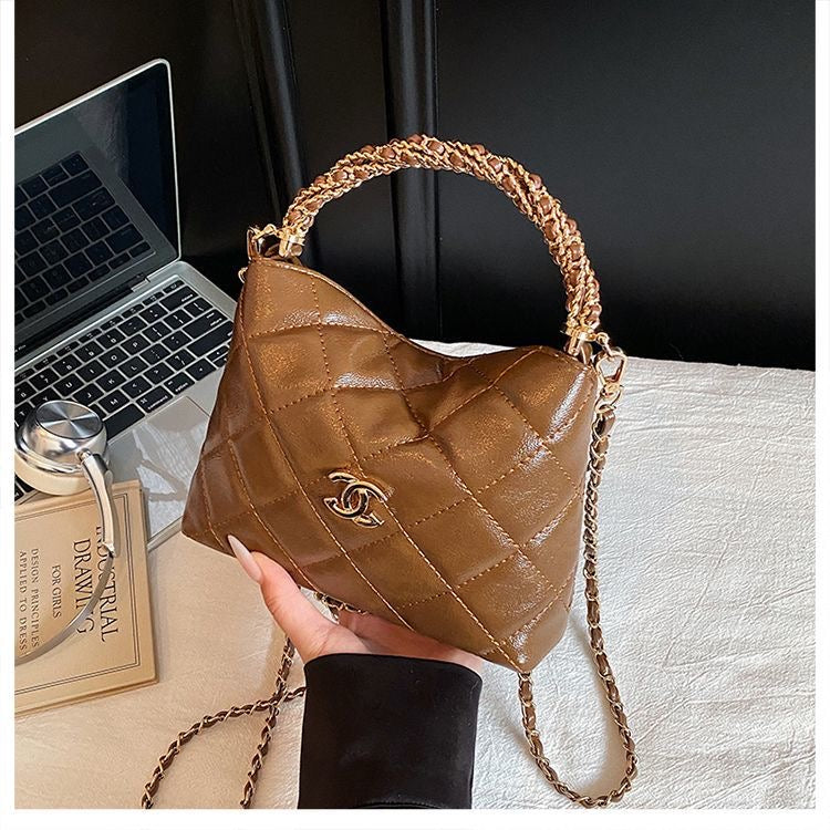 Puffy Quilted Chain Bag - Adjustable Crossbody