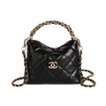 Puffy Quilted Chain Bag - Adjustable Crossbody
