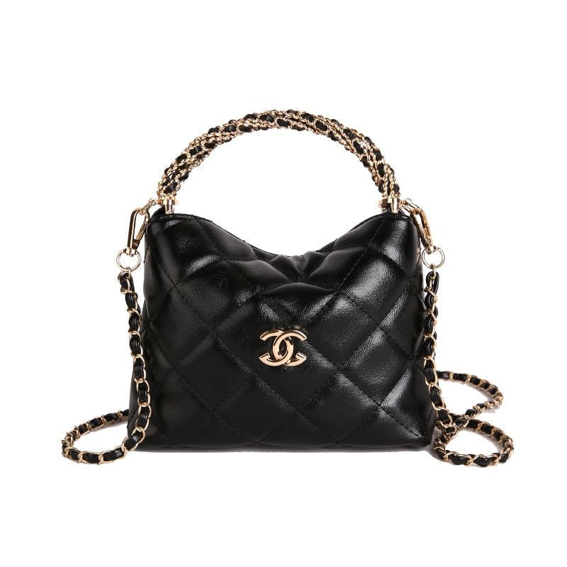 Puffy Quilted Chain Bag - Adjustable Crossbody