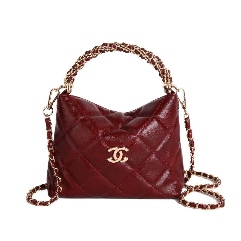 Puffy Quilted Chain Bag - Adjustable Crossbody