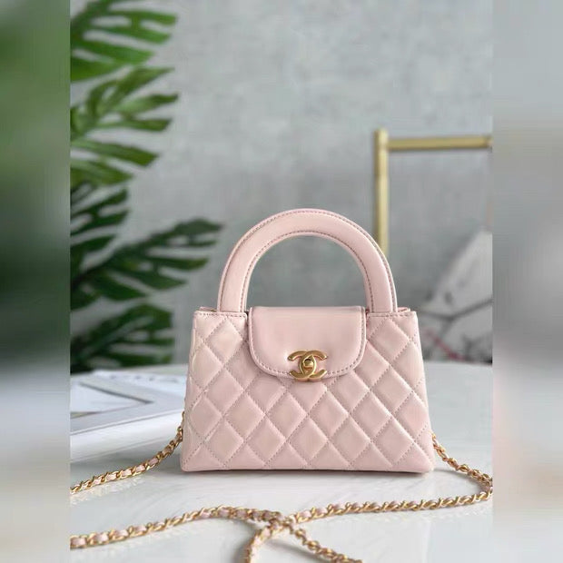 Quilted Top-Handle Chain Mini Bag