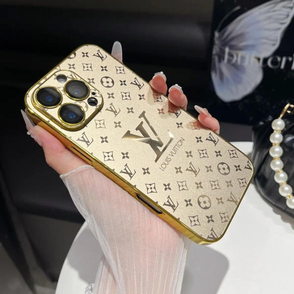 Kenaist Luxe Violet Glass Monogram iPhone Case – Slim Tempered Glam