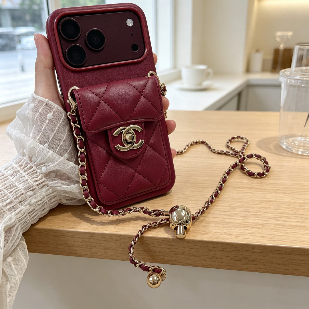 ❤️3D Quilted Crossbody Phone Case with Chain Strap