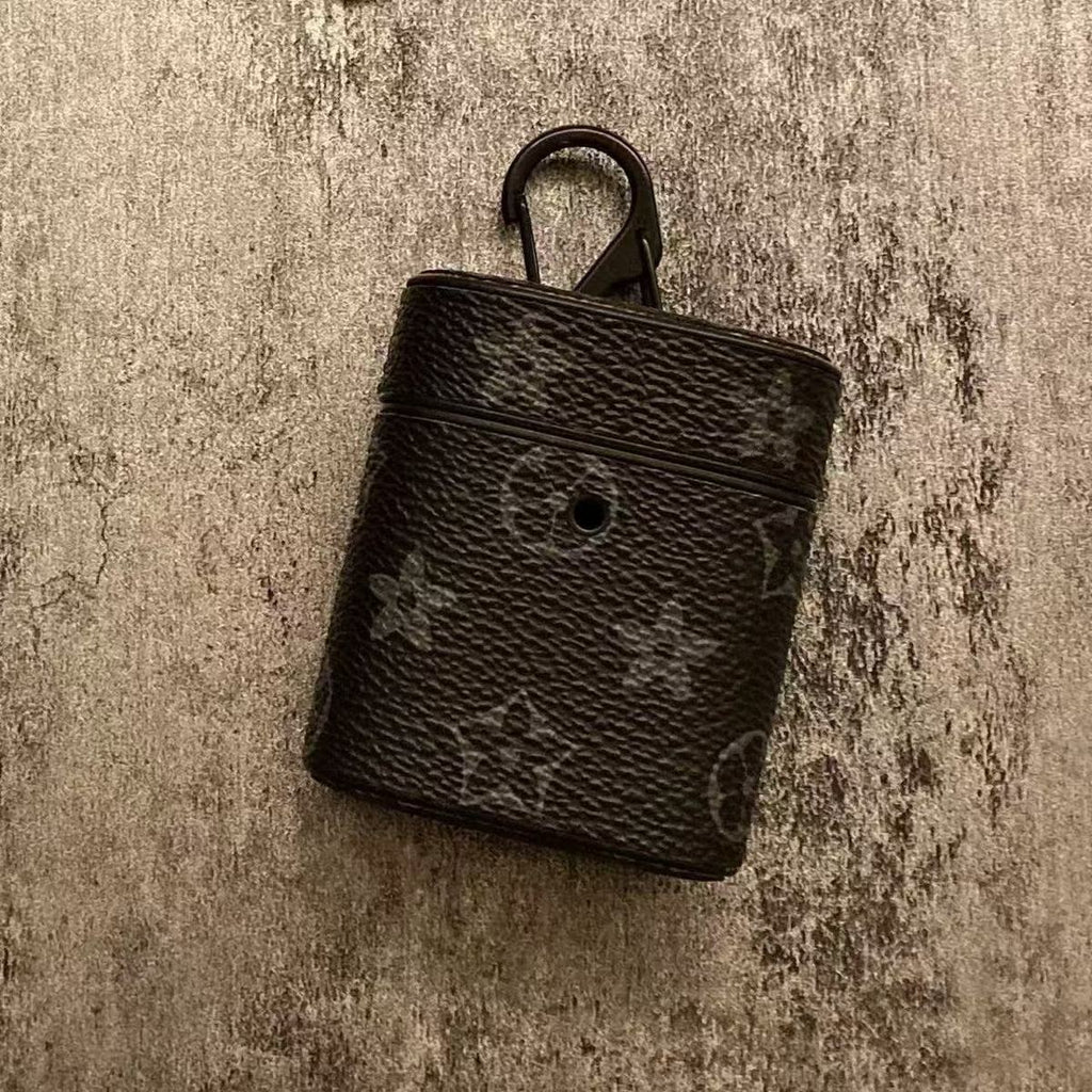 Vintage Monogram AirPods Case with Snap Hook 🔗