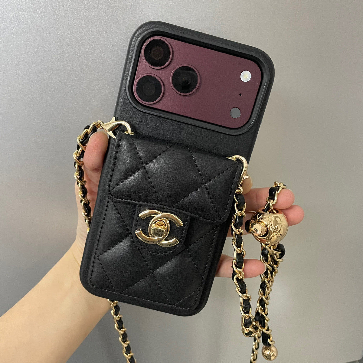❤️3D Quilted Crossbody Phone Case with Chain Strap