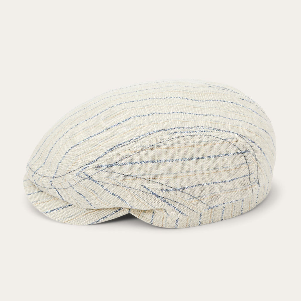 Striped Linen Driver Cap