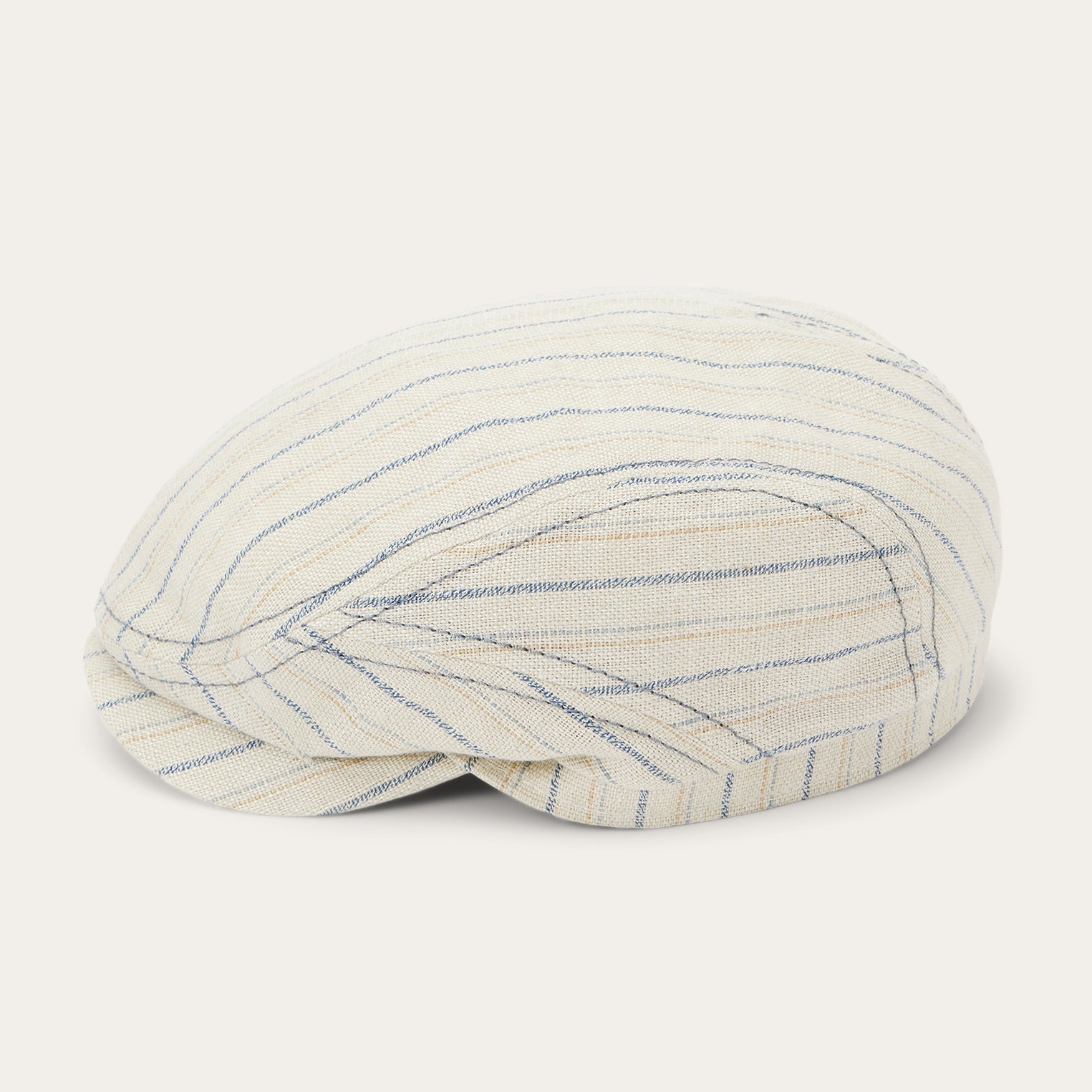 Striped Linen Driver Cap