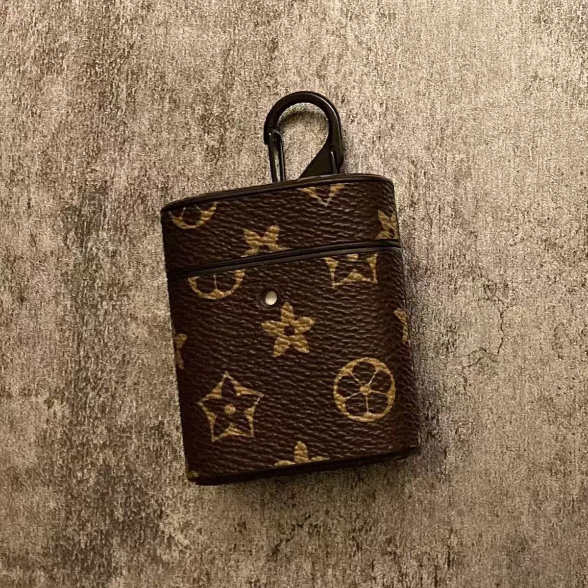 Vintage Monogram AirPods Case with Snap Hook 🔗
