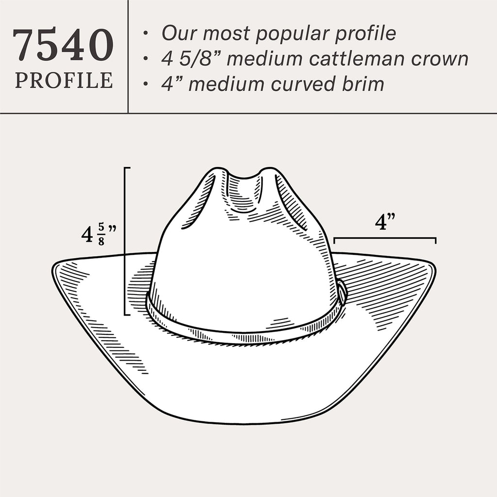Lariat 5X Cowboy Hat - 4 5/8" Crown
