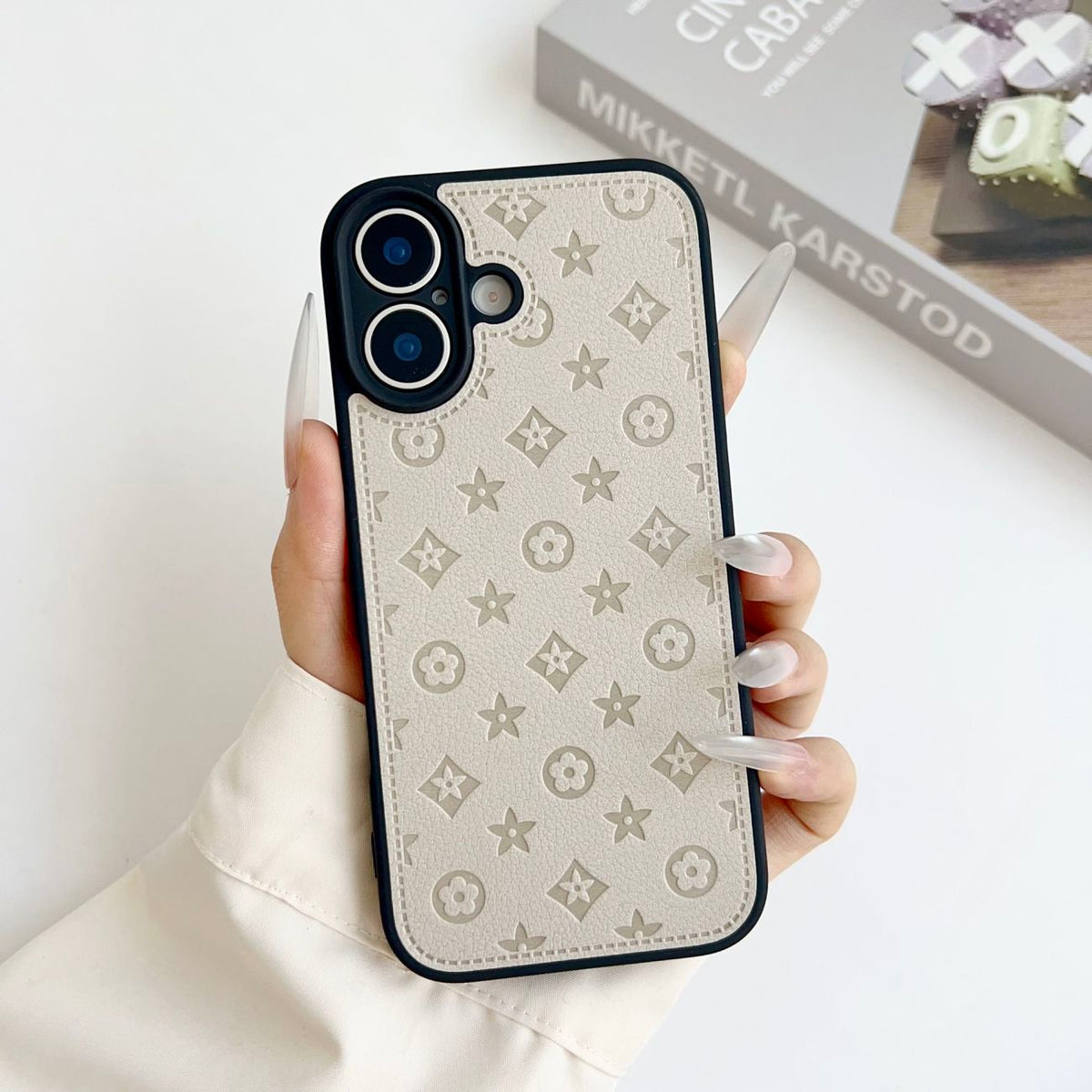Timeless Monogram Luxury Leather Phone Case ✨