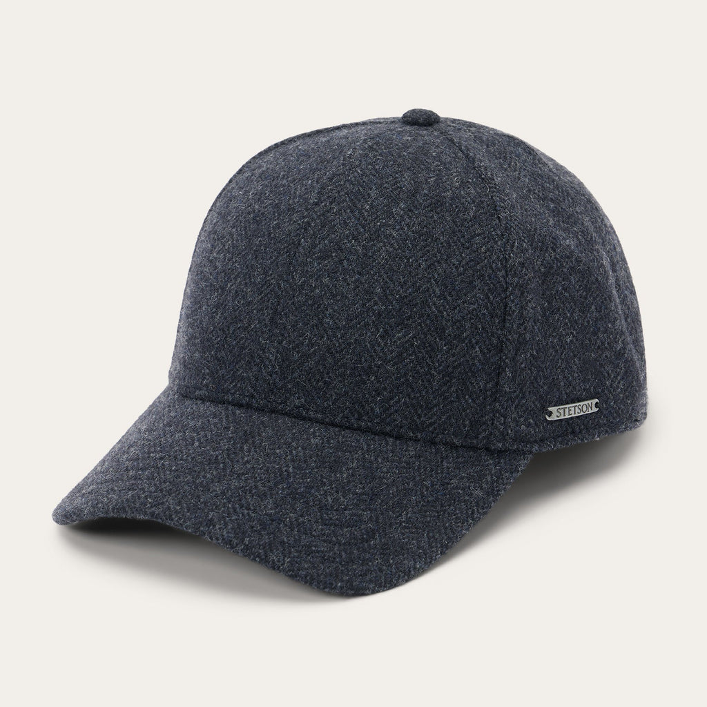 Wool Herringbone Baseball Cap