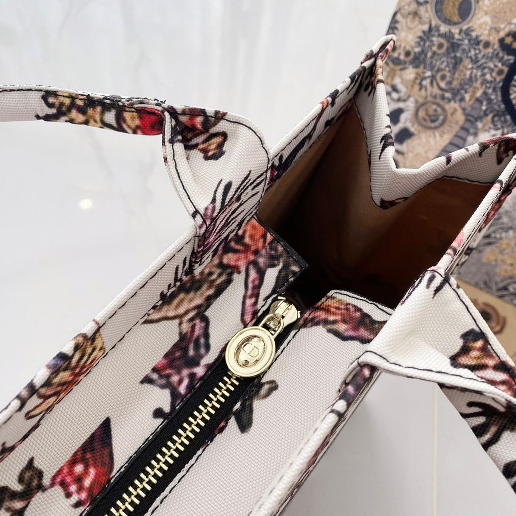 Floral Print Large Tote Bag