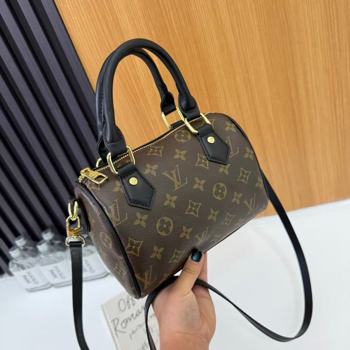 Classic Print Mini Boston Bag