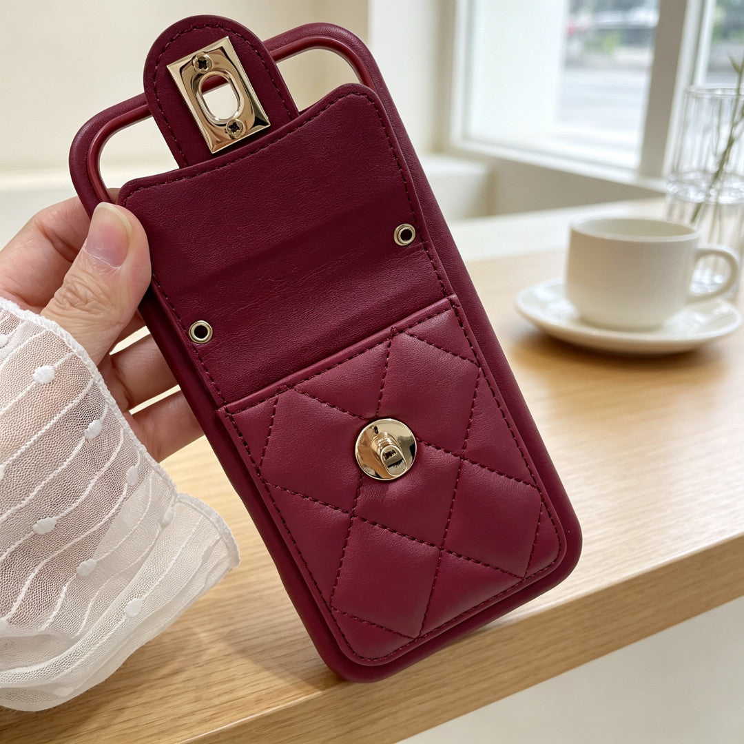 ❤️3D Quilted Crossbody Phone Case with Chain Strap
