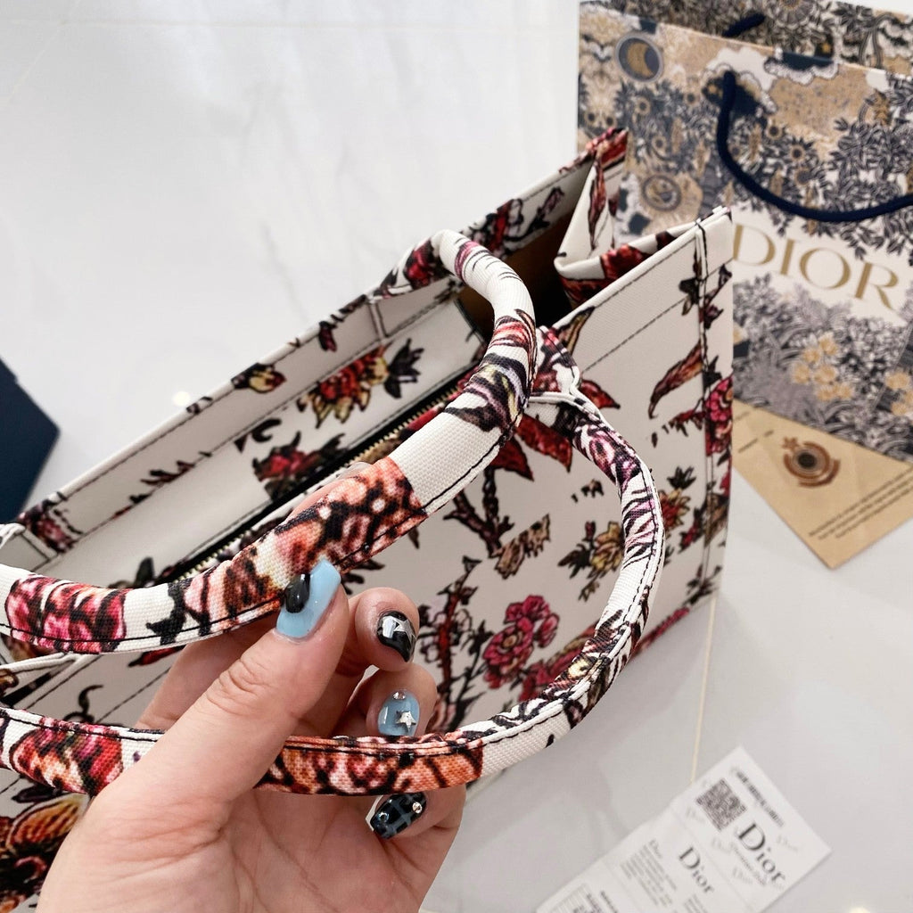 Floral Print Large Tote Bag