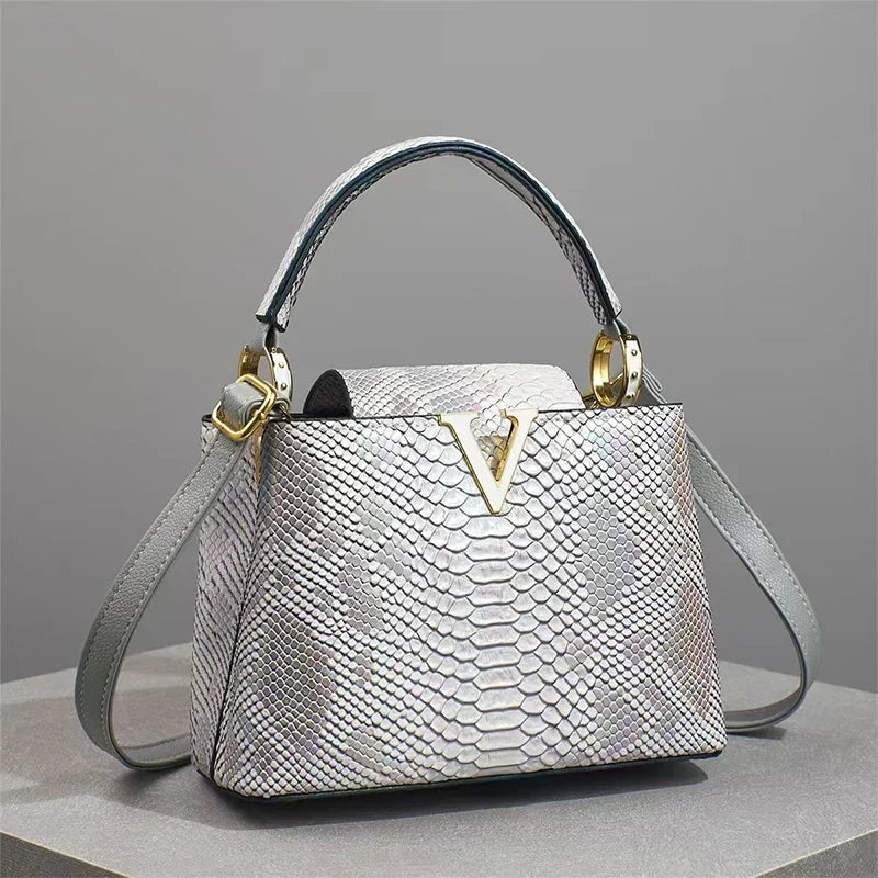 ✨ Luxury High-End Handbag - Spring Fashion Ostrich Pattern Crossbody Shoulder Bag 🌸