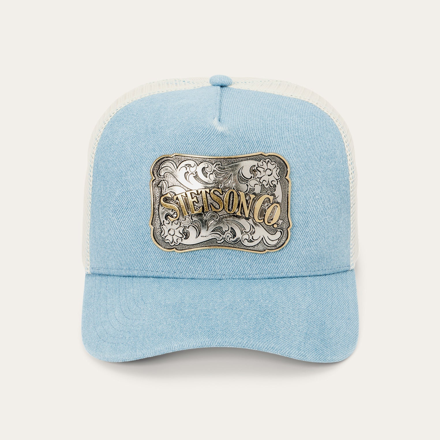 Denim Plaque Trucker Hat