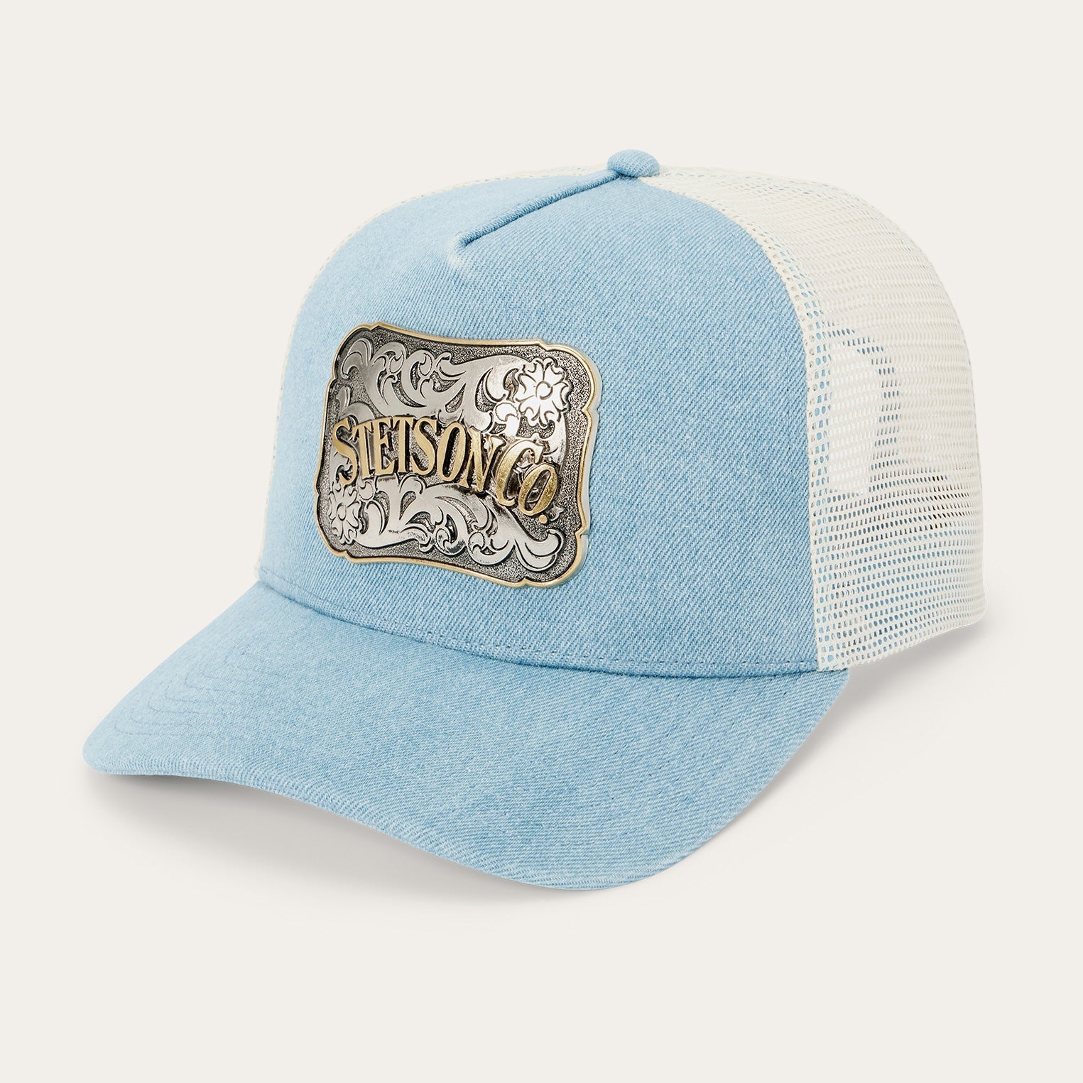 Denim Plaque Trucker Hat