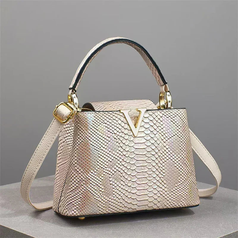 ✨ Luxury High-End Handbag - Spring Fashion Ostrich Pattern Crossbody Shoulder Bag 🌸