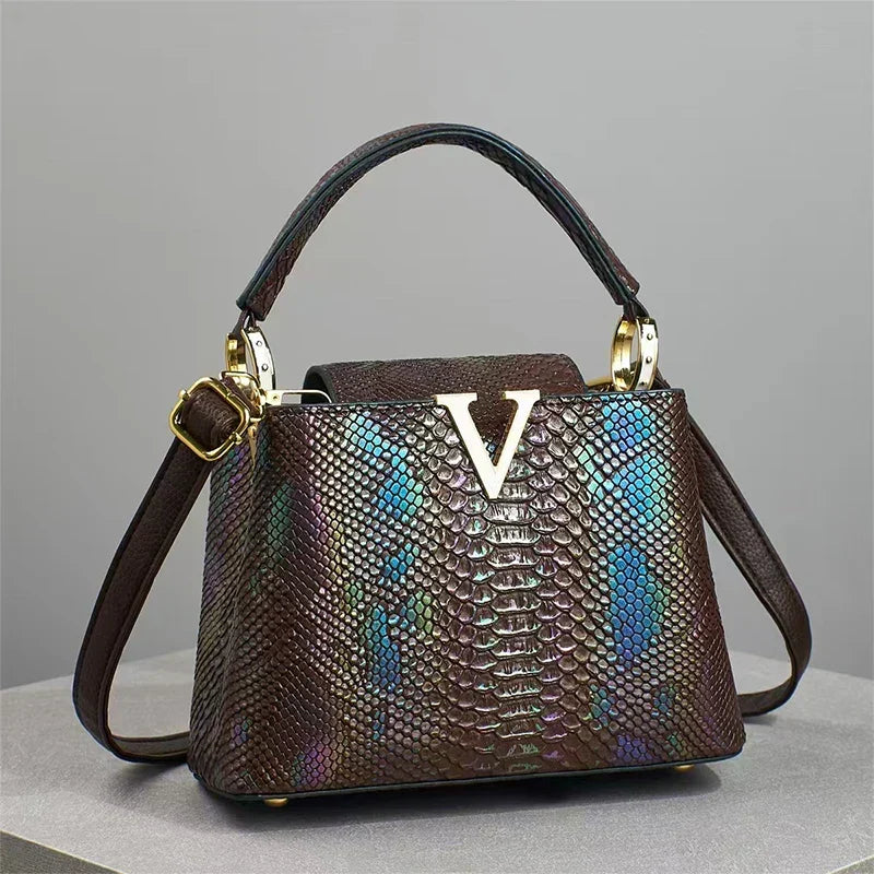 ✨ Luxury High-End Handbag - Spring Fashion Ostrich Pattern Crossbody Shoulder Bag 🌸