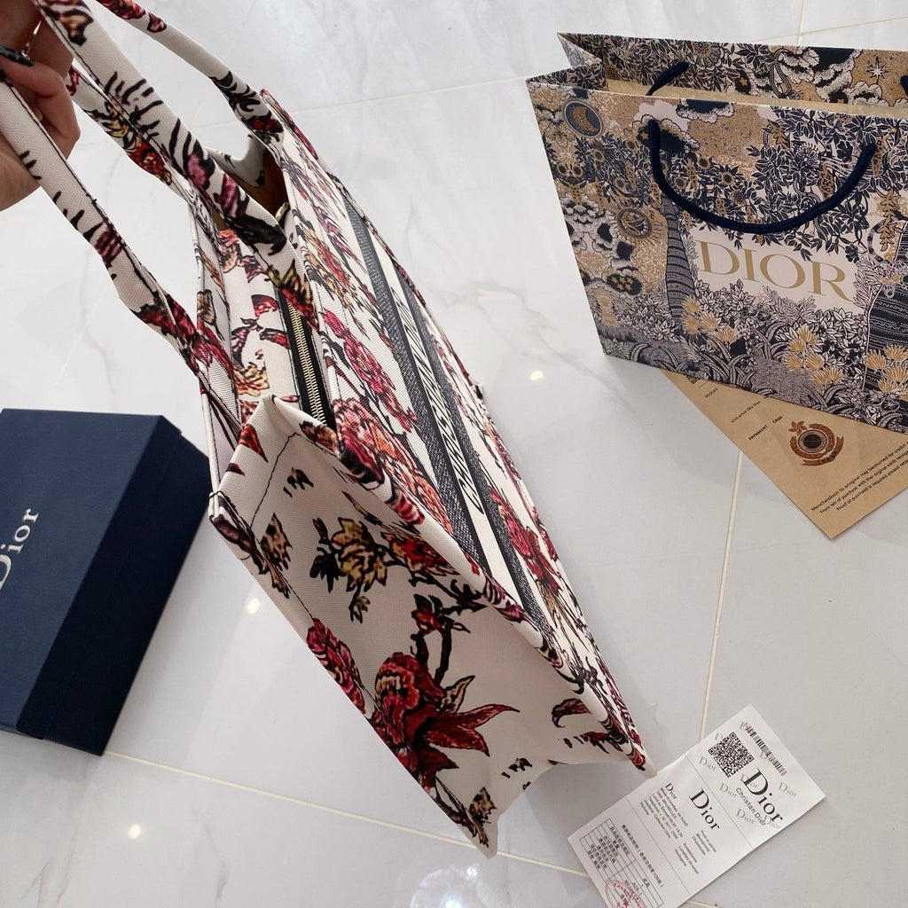 Floral Print Large Tote Bag