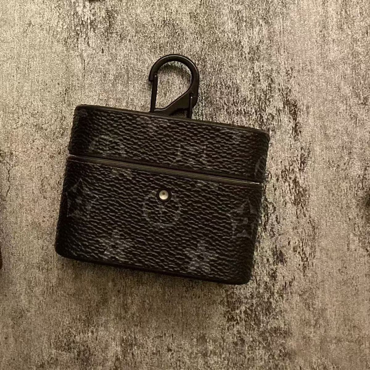Vintage Monogram AirPods Case with Snap Hook 🔗