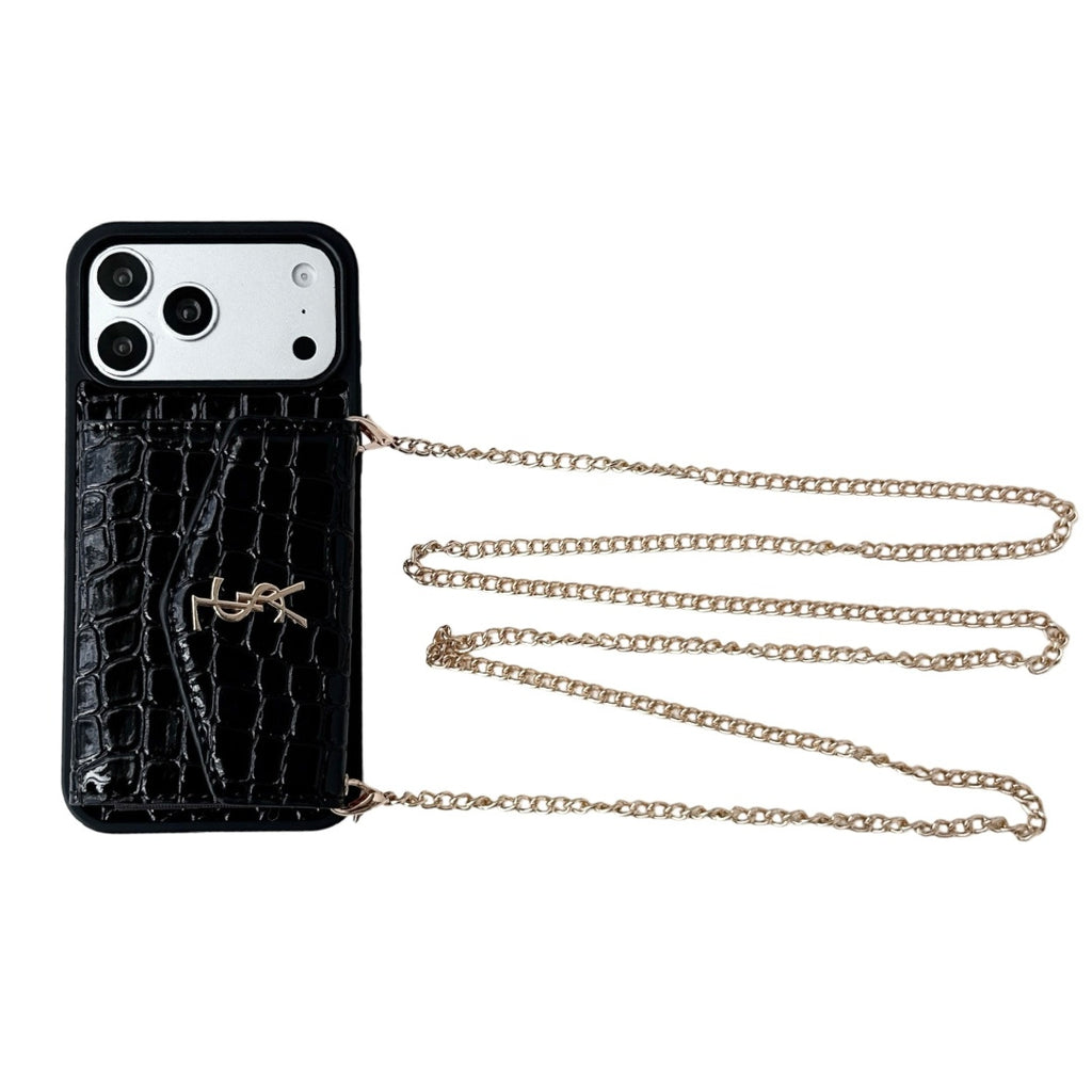 👜 Premium Leather Crossbody iPhone Case