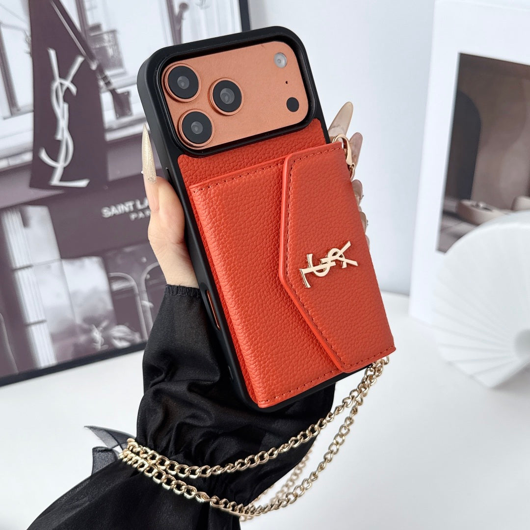 👜 Premium Leather Crossbody iPhone Case