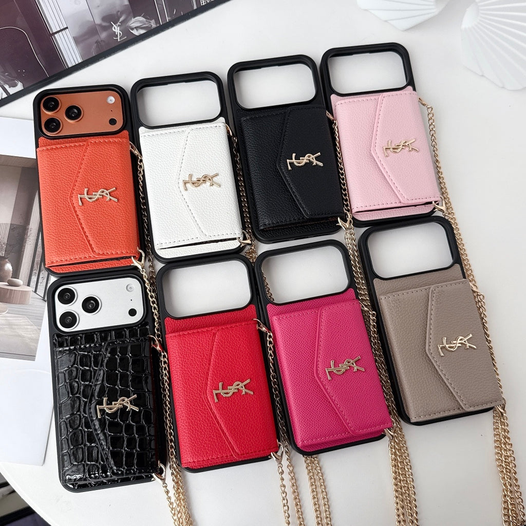 👜 Premium Leather Crossbody iPhone Case