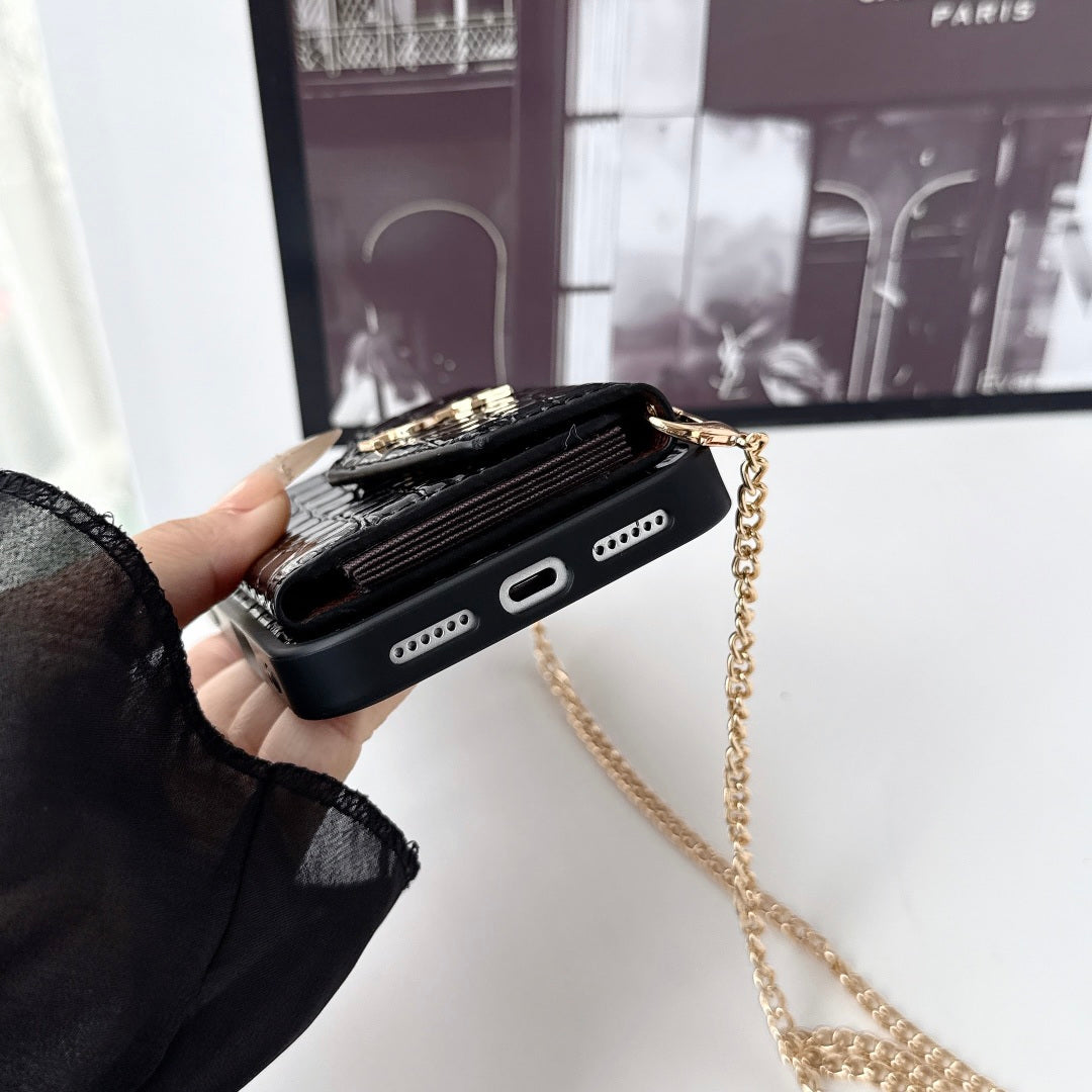 👜 Premium Leather Crossbody iPhone Case