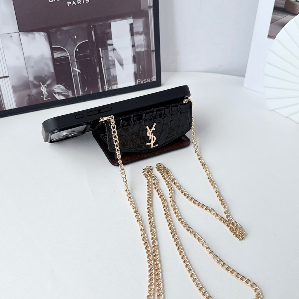 👜 Premium Leather Crossbody iPhone Case