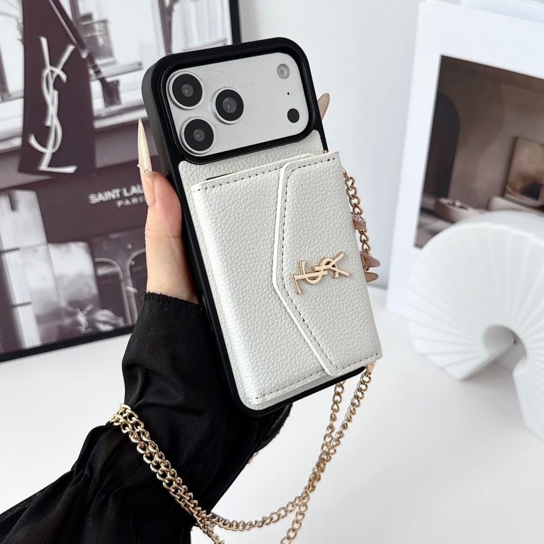 👜 Premium Leather Crossbody iPhone Case