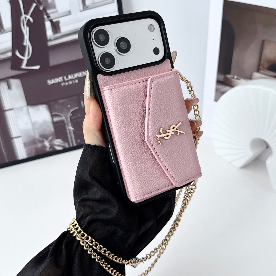 👜 Premium Leather Crossbody iPhone Case