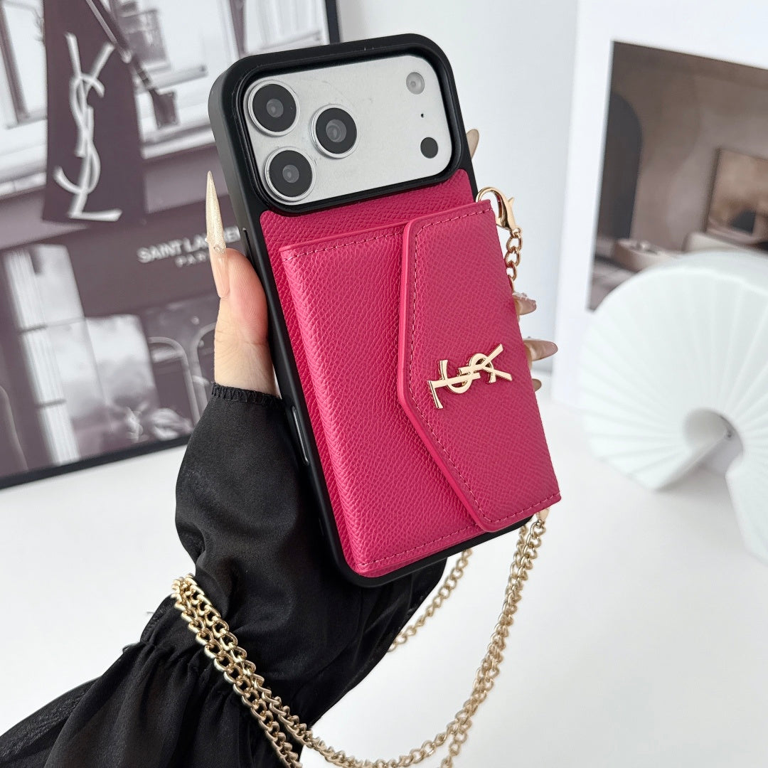 👜 Premium Leather Crossbody iPhone Case