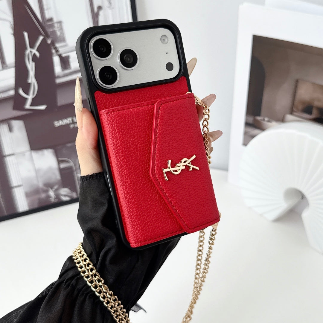 👜 Premium Leather Crossbody iPhone Case