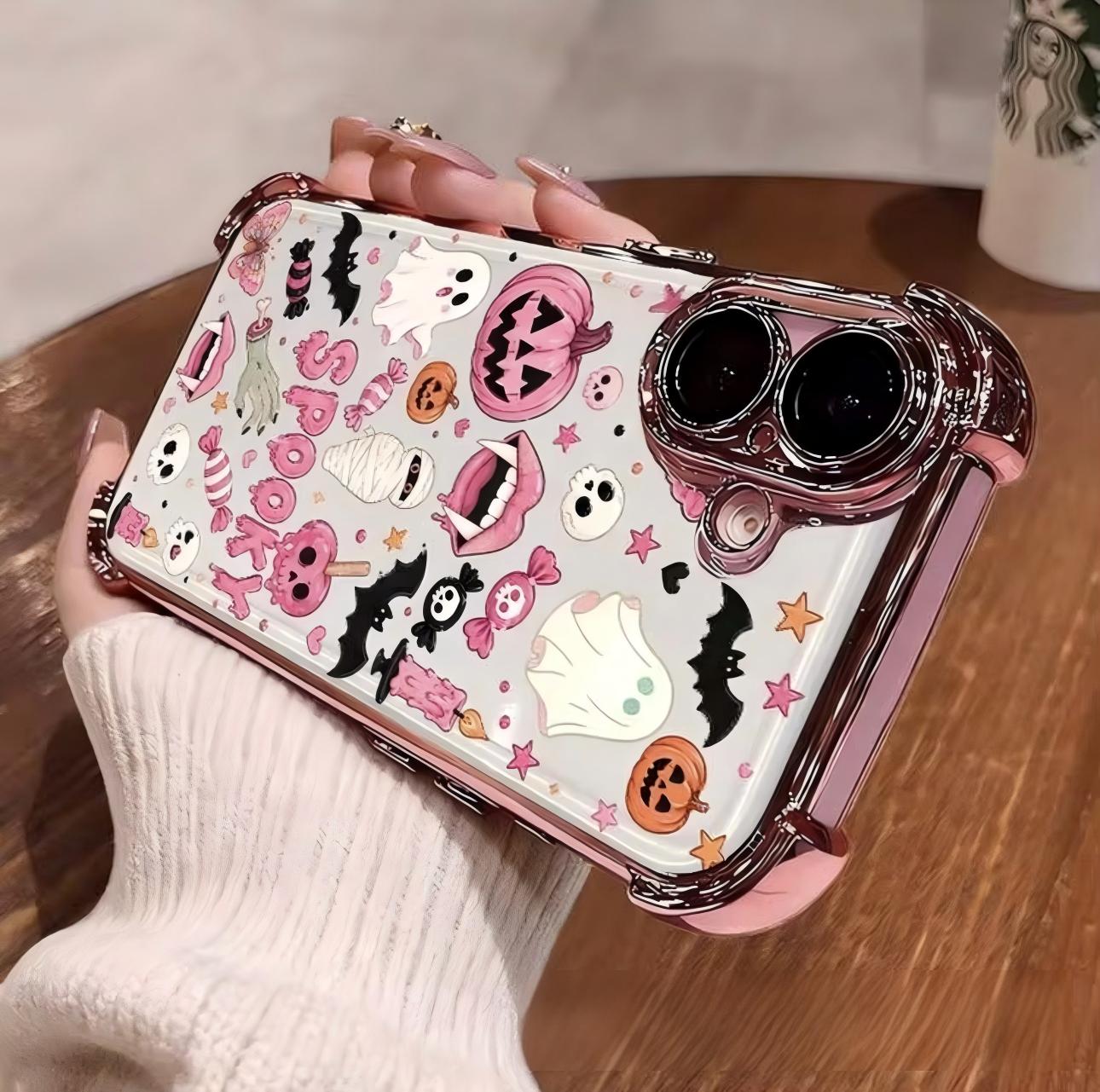 🎃 Halloween Limited 🦇 Sweet & Cool Ghost Electroplated Drop-proof Phone Case