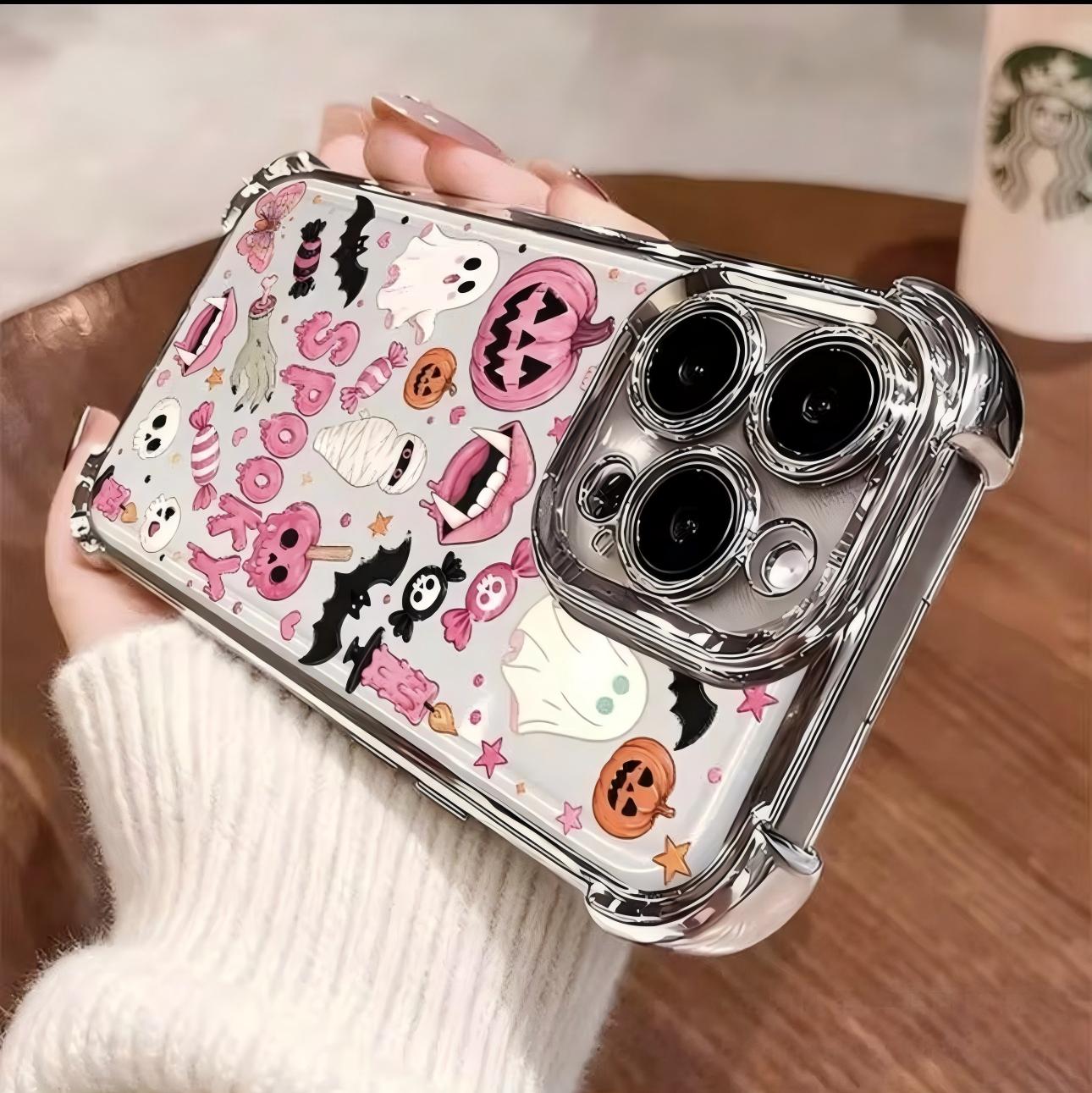 🎃 Halloween Limited 🦇 Sweet & Cool Ghost Electroplated Drop-proof Phone Case