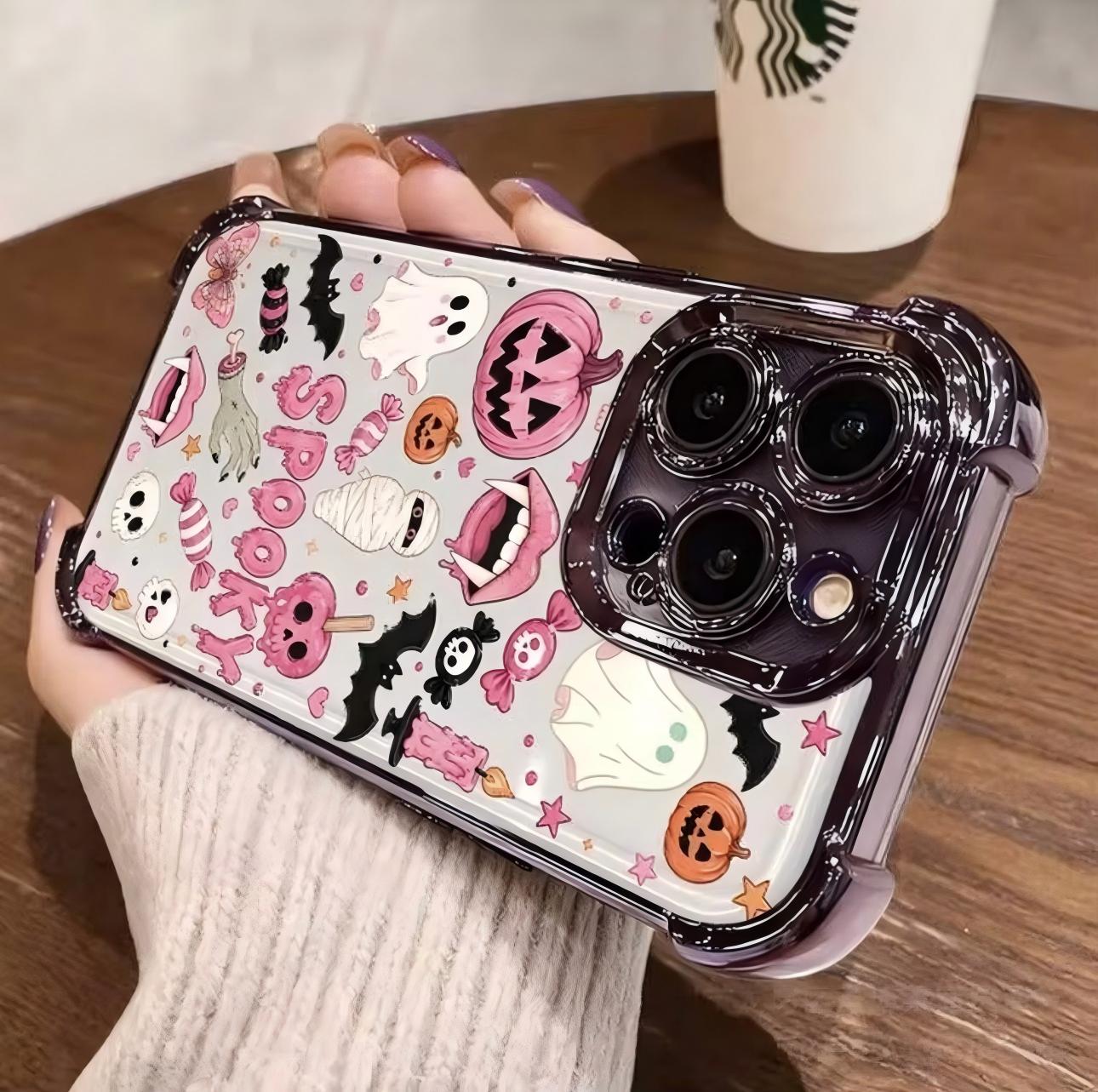🎃 Halloween Limited 🦇 Sweet & Cool Ghost Electroplated Drop-proof Phone Case