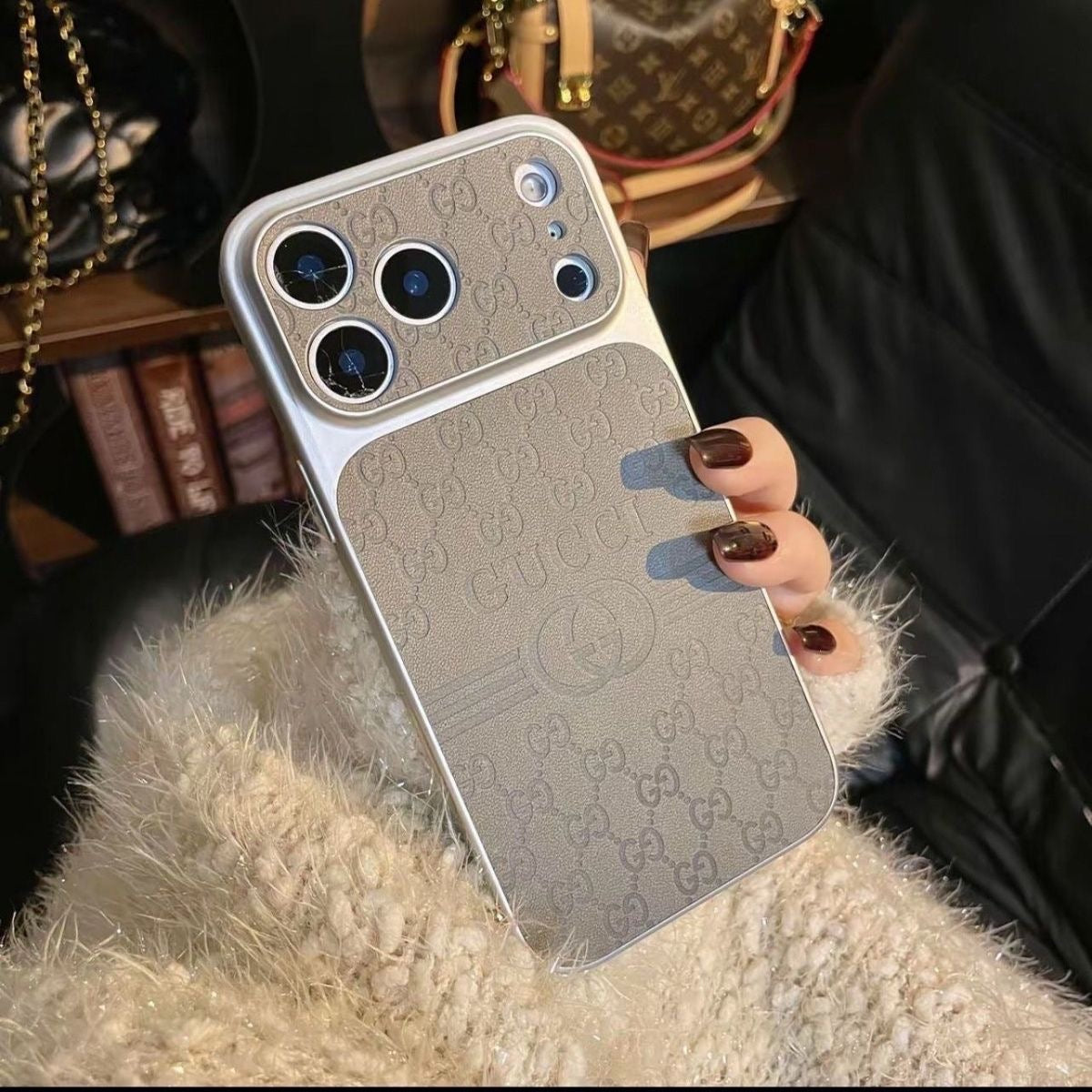 Luxury Embossed Phone Case 🤎 A Haute Couture Accessory in the Palm of Your Hand