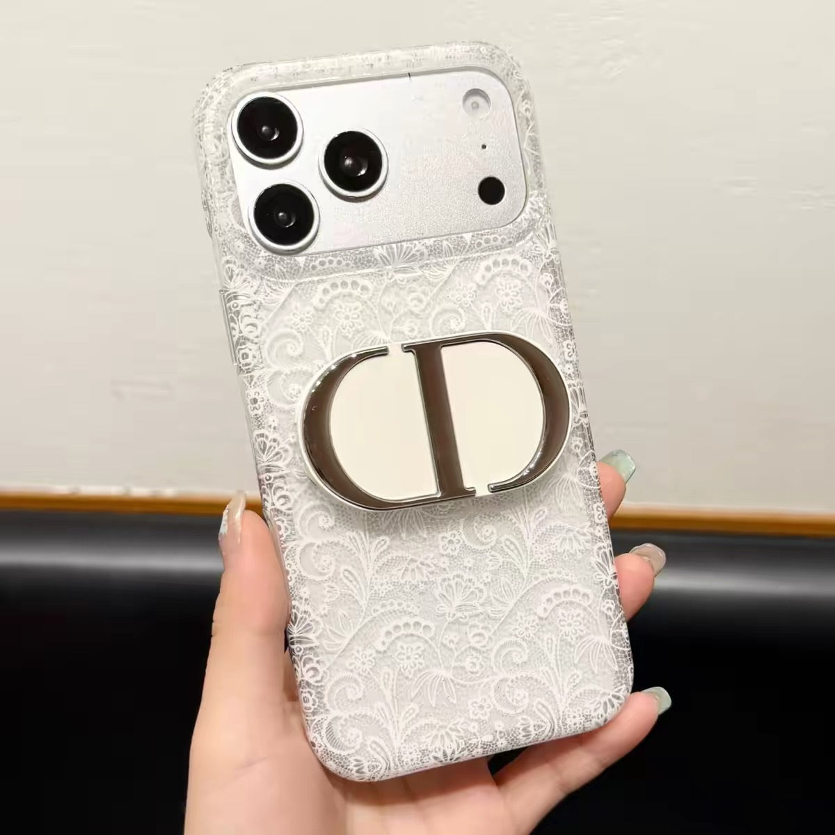 🌹 Lace Luxury Phone Case · Mirror + Stand 3-in-1