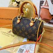 Classic Print Mini Boston Bag